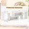 Costway 2 PCS Adjustable TV Stands with Storage Cubes for TVs up to 55 Inches Cabinets White/Black
